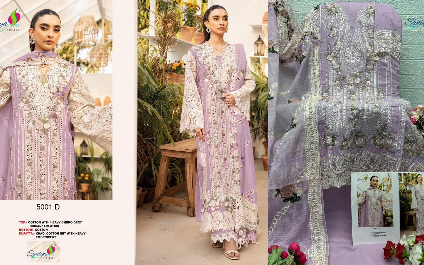 5001-D Ombre Vol 5 Saniya Trendz Cotton Pakistani Salwar Suits