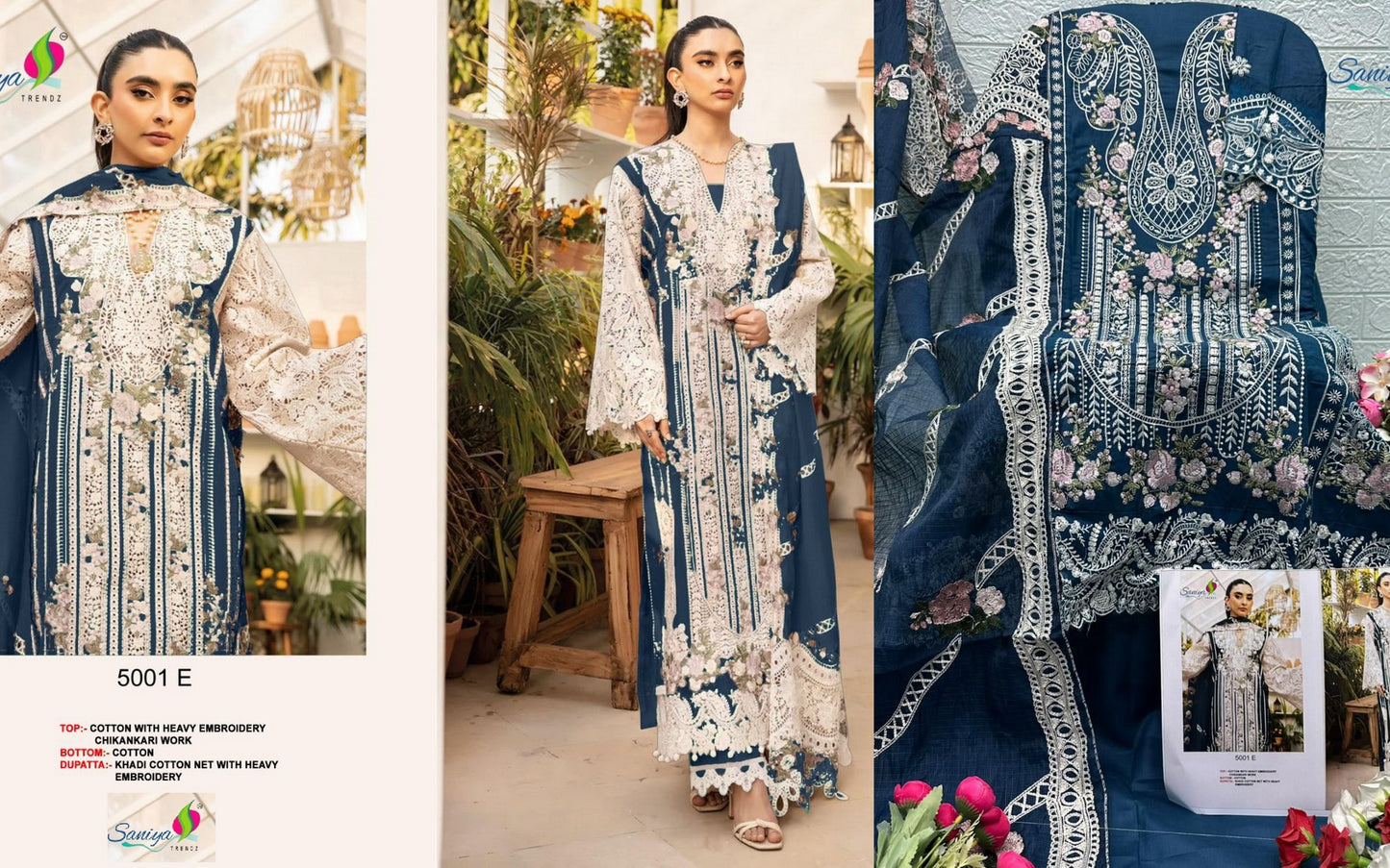 5001-E Ombre Vol 5 Saniya Trendz Cotton Pakistani Salwar Suits