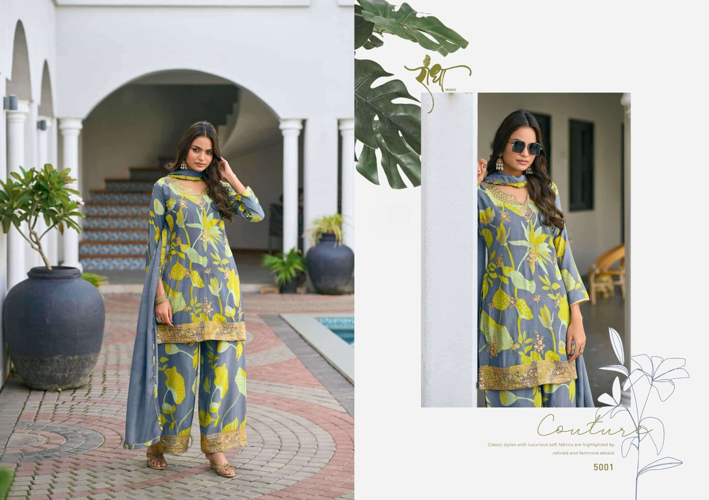 5001 Phool Radha Trendz Premium Chinon Readymade Suits