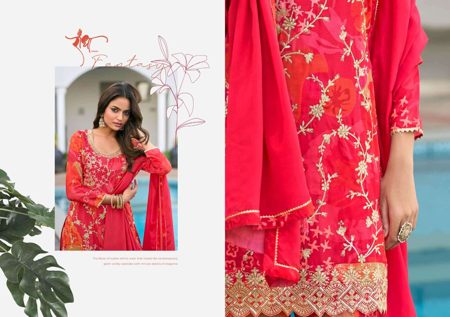 5002 Phool Radha Trendz Premium Chinon Readymade Suits