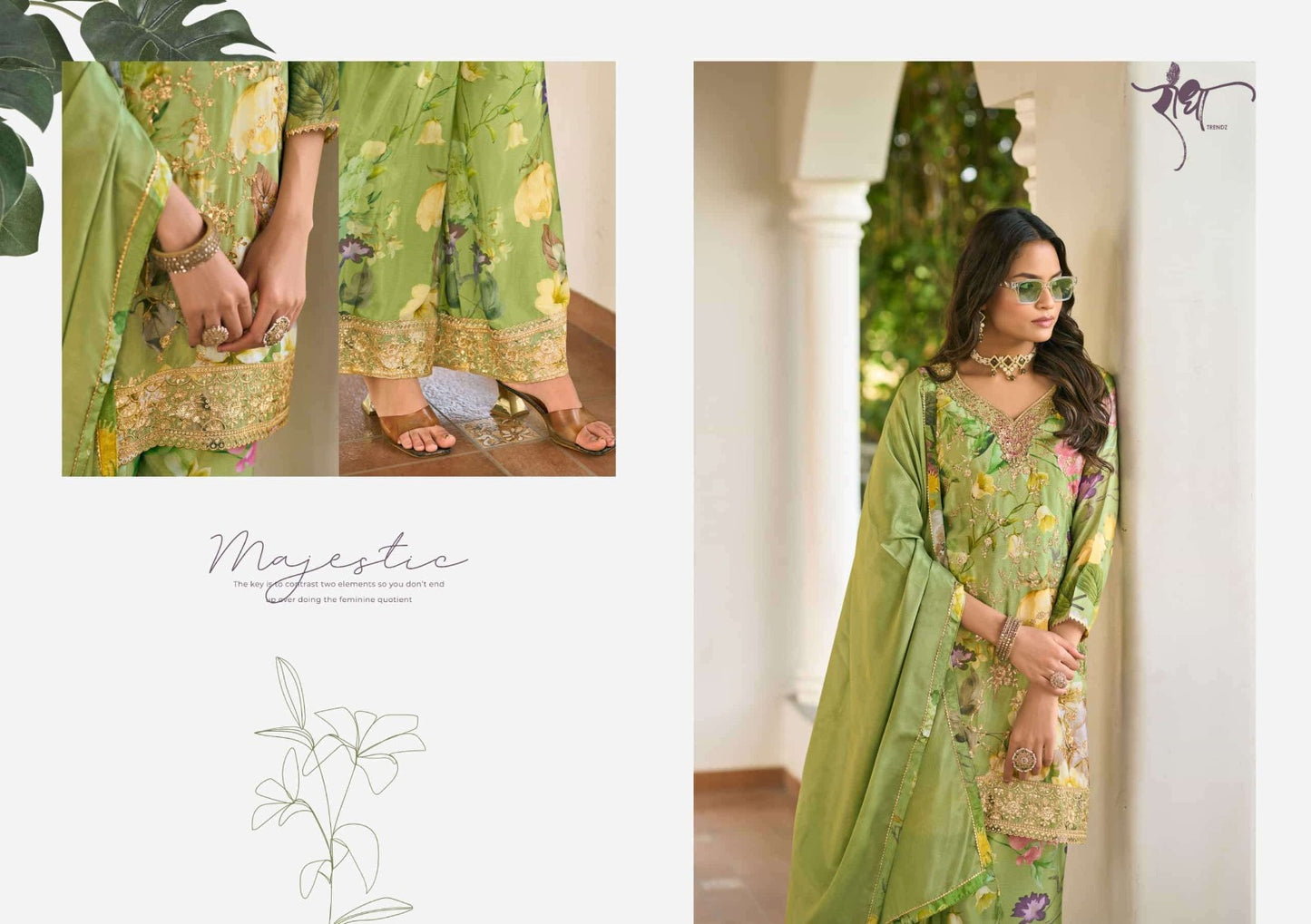 5004 Phool Radha Trendz Premium Chinon Readymade Suits