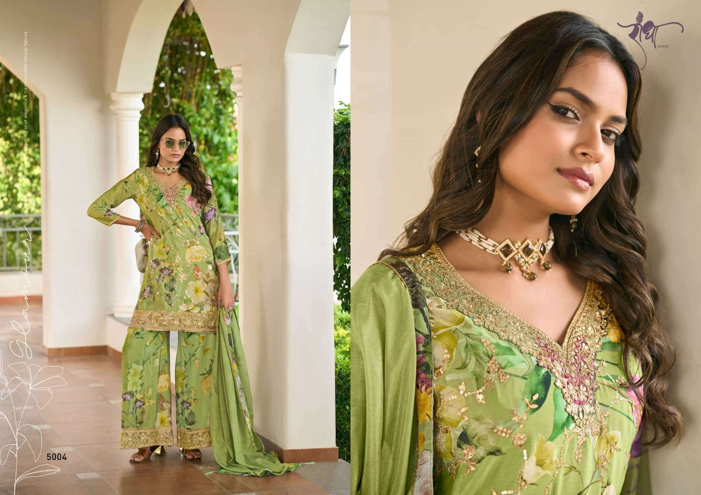 5004 Phool Radha Trendz Premium Chinon Readymade Suits