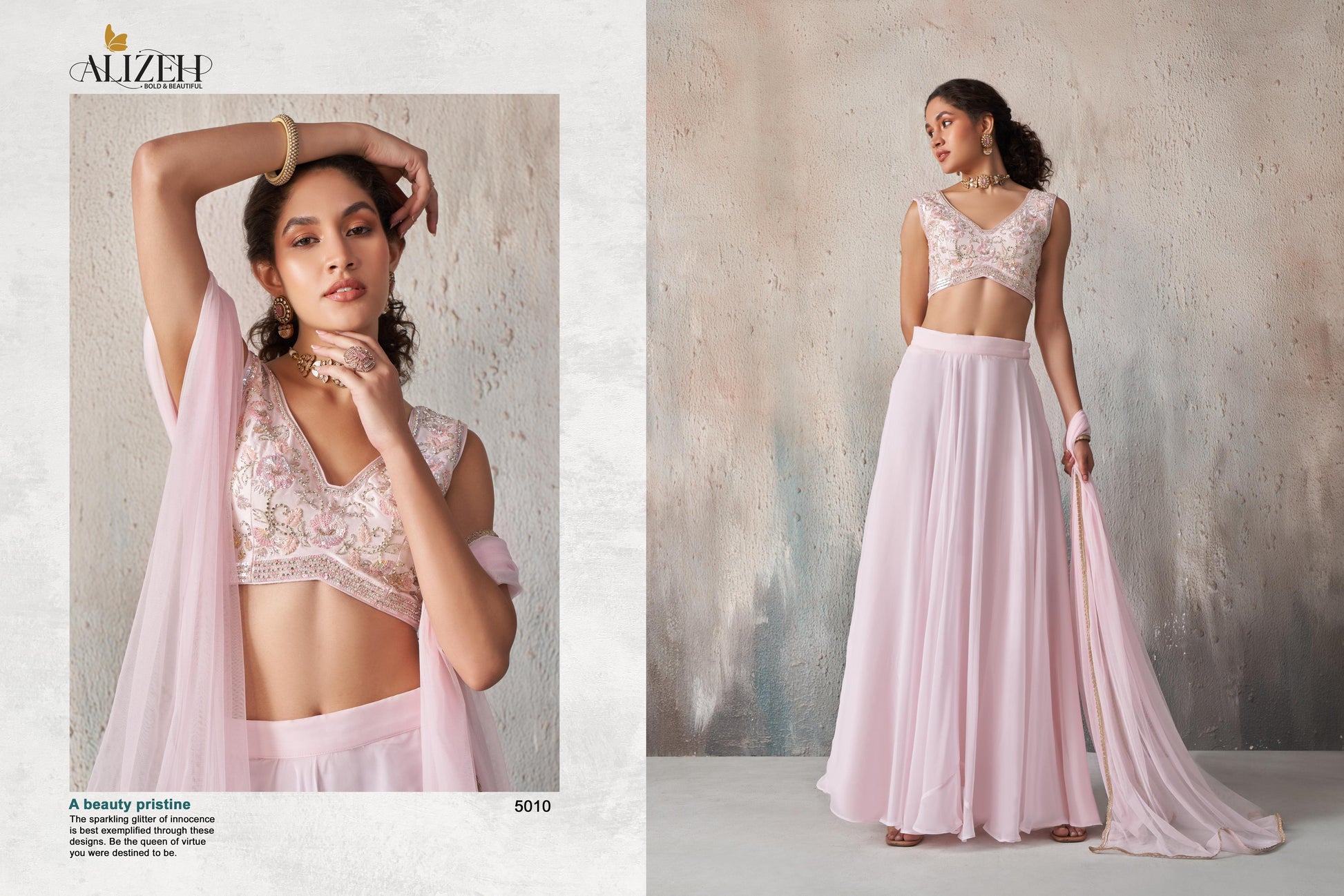 5010 Alizeh Khatli Work Readymade Lehenga Choli