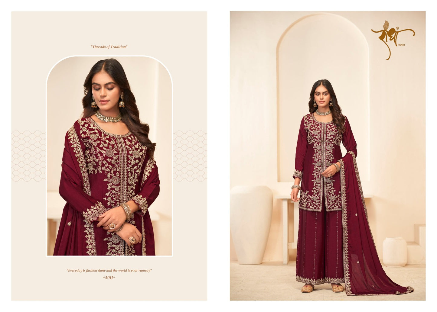 5011 Sonali Radha Trendz Premium Chinon Readymade Suits