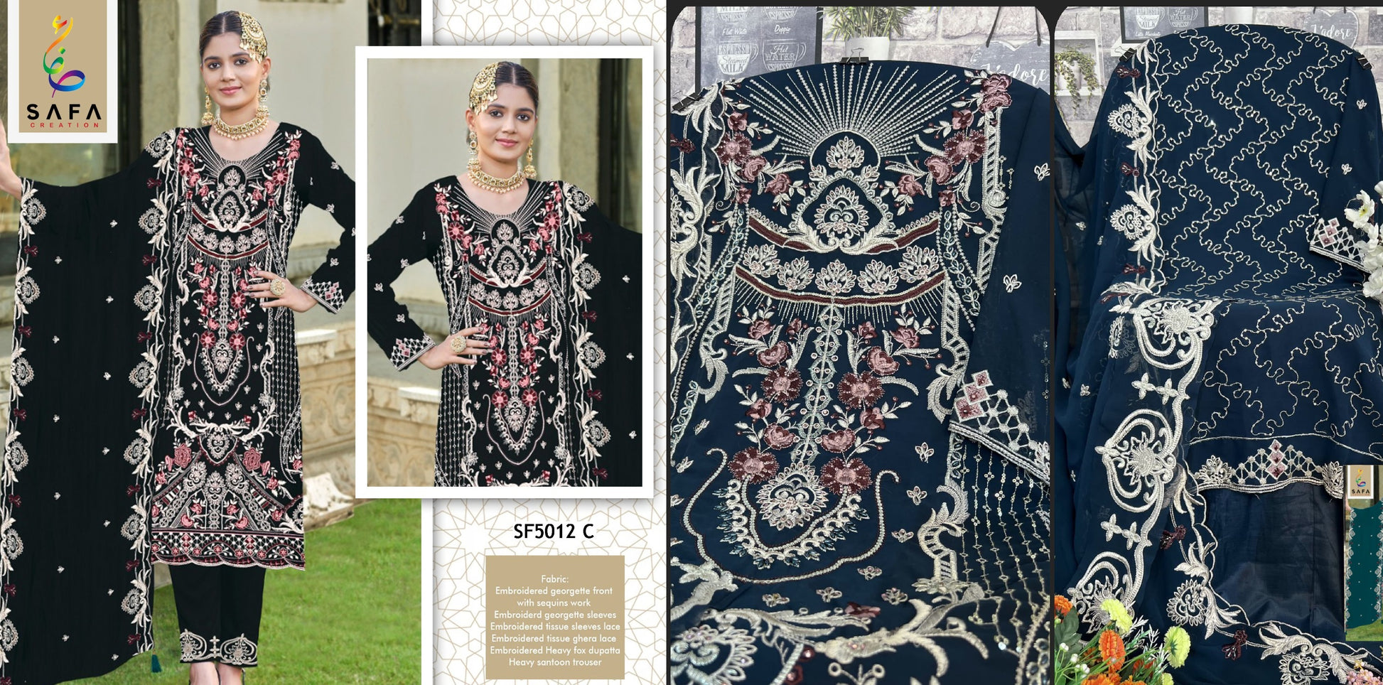 5012C Safa Creation Pakistani Salwar Suits