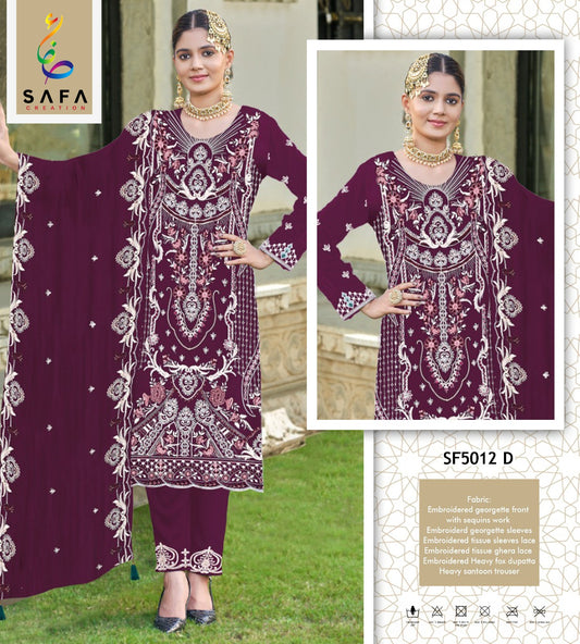 5012D Safa Creation Pakistani Salwar Suits