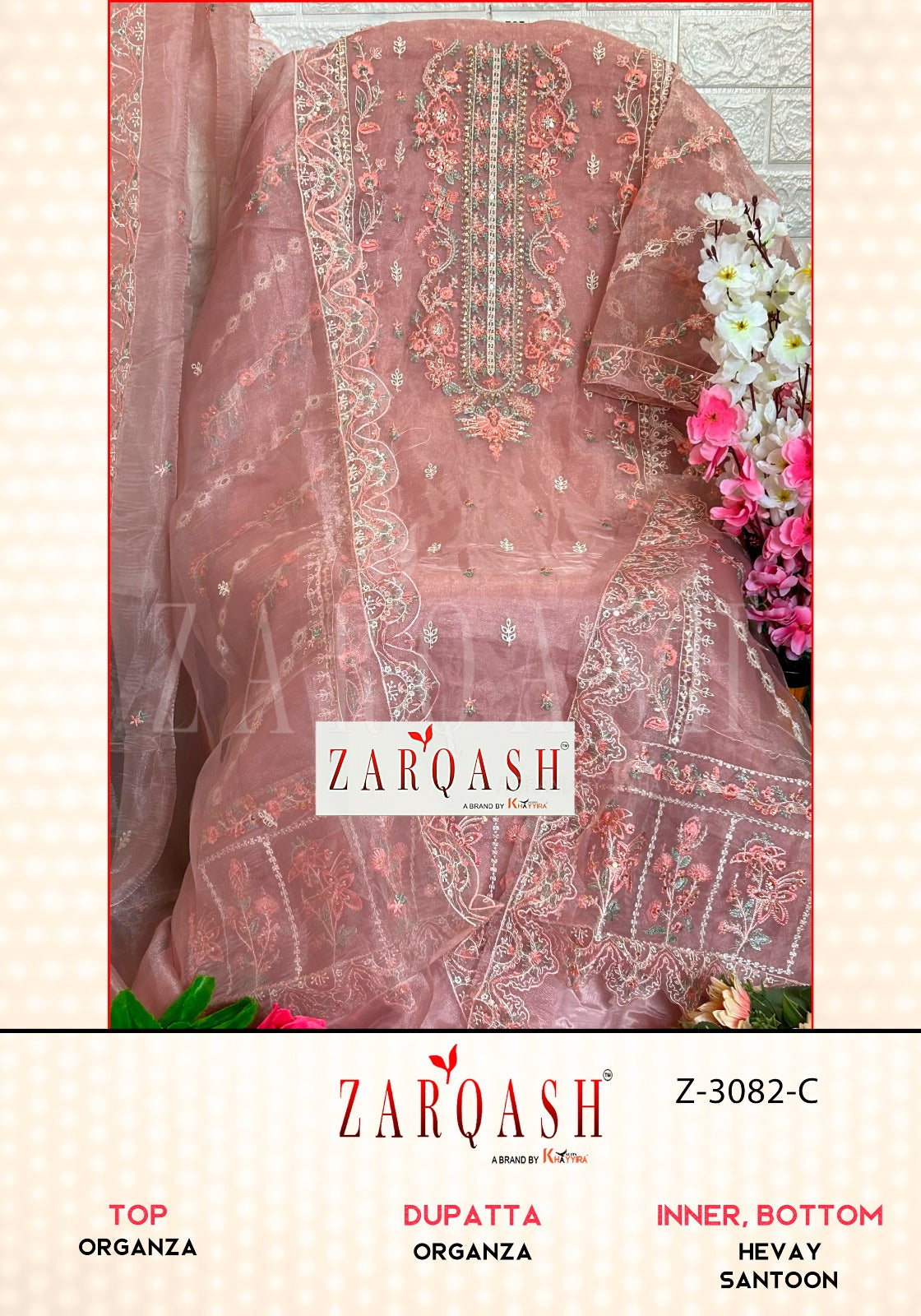 Z-3082C Zarqash Pakistani Salwar Suits