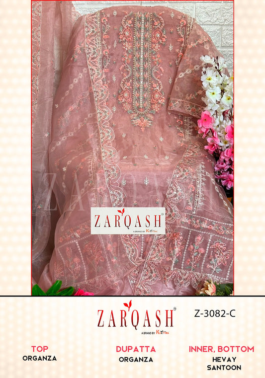 Z-3082C Zarqash Pakistani Salwar Suits
