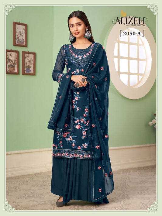 2050A Zaida Vol 10 Alizeh Unstitched Suits