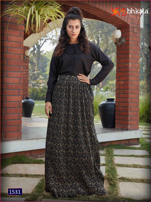 1531 Frill And Flare Vol 2 Shubhkala Croptop Skirt Set