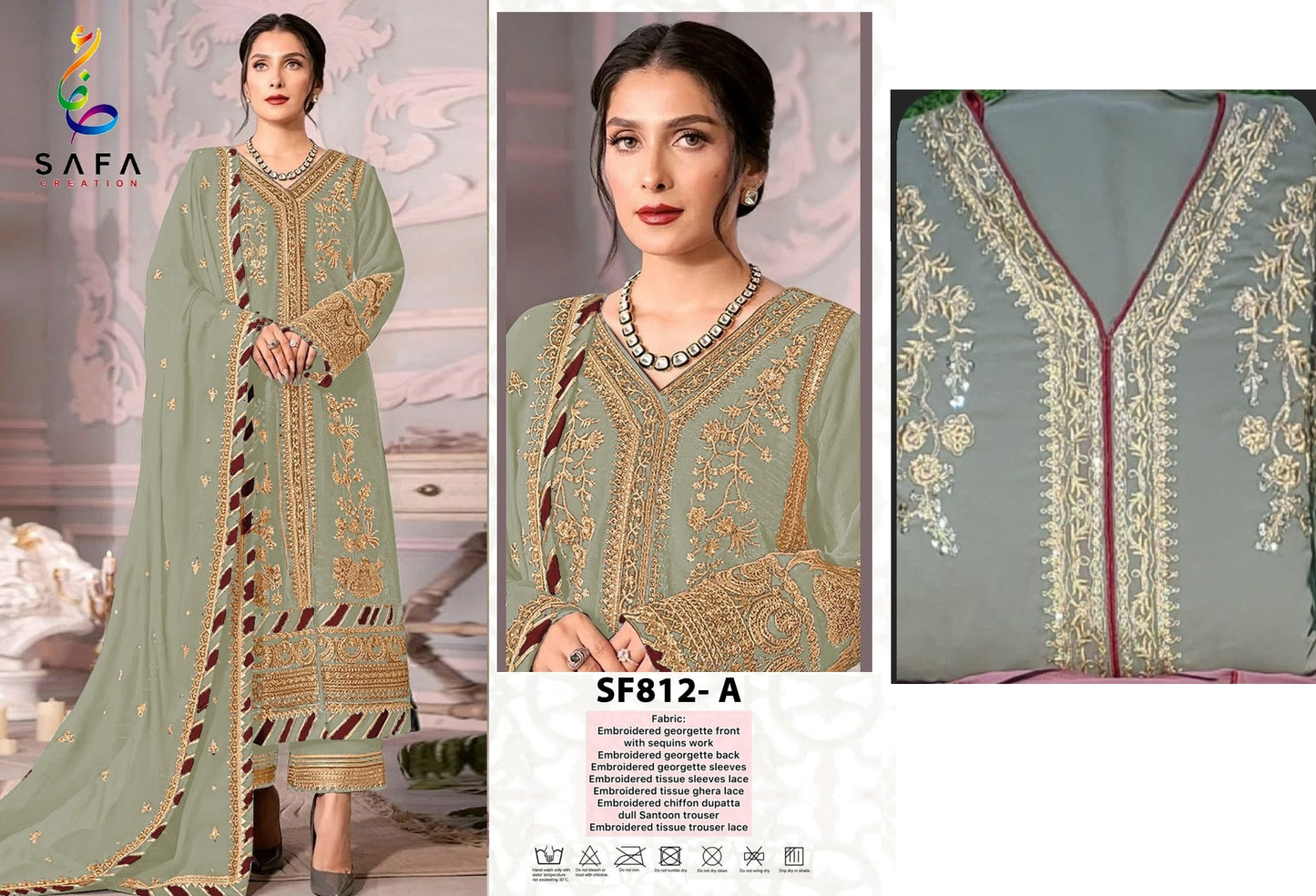 812A Safa Creation Pakistani Salwar Suits