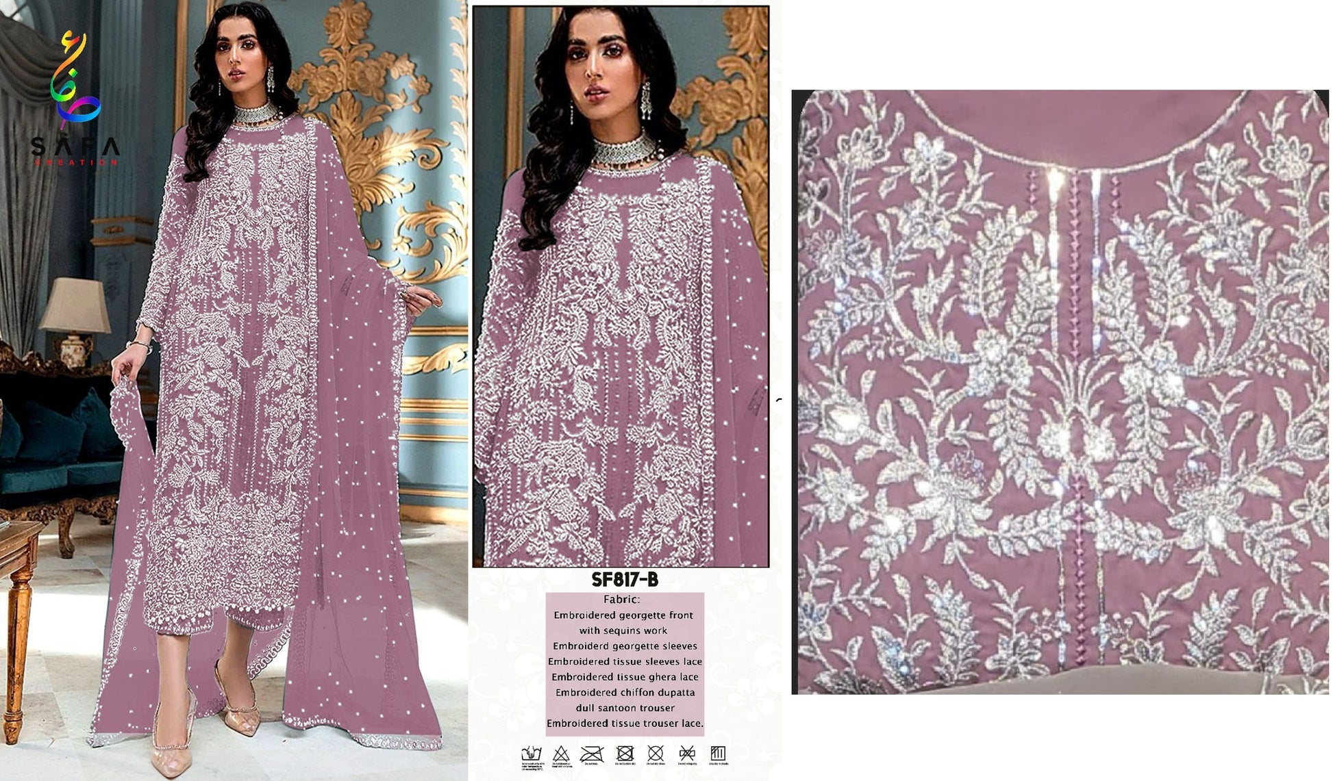 817B Safa Creation Pakistani Salwar Suits