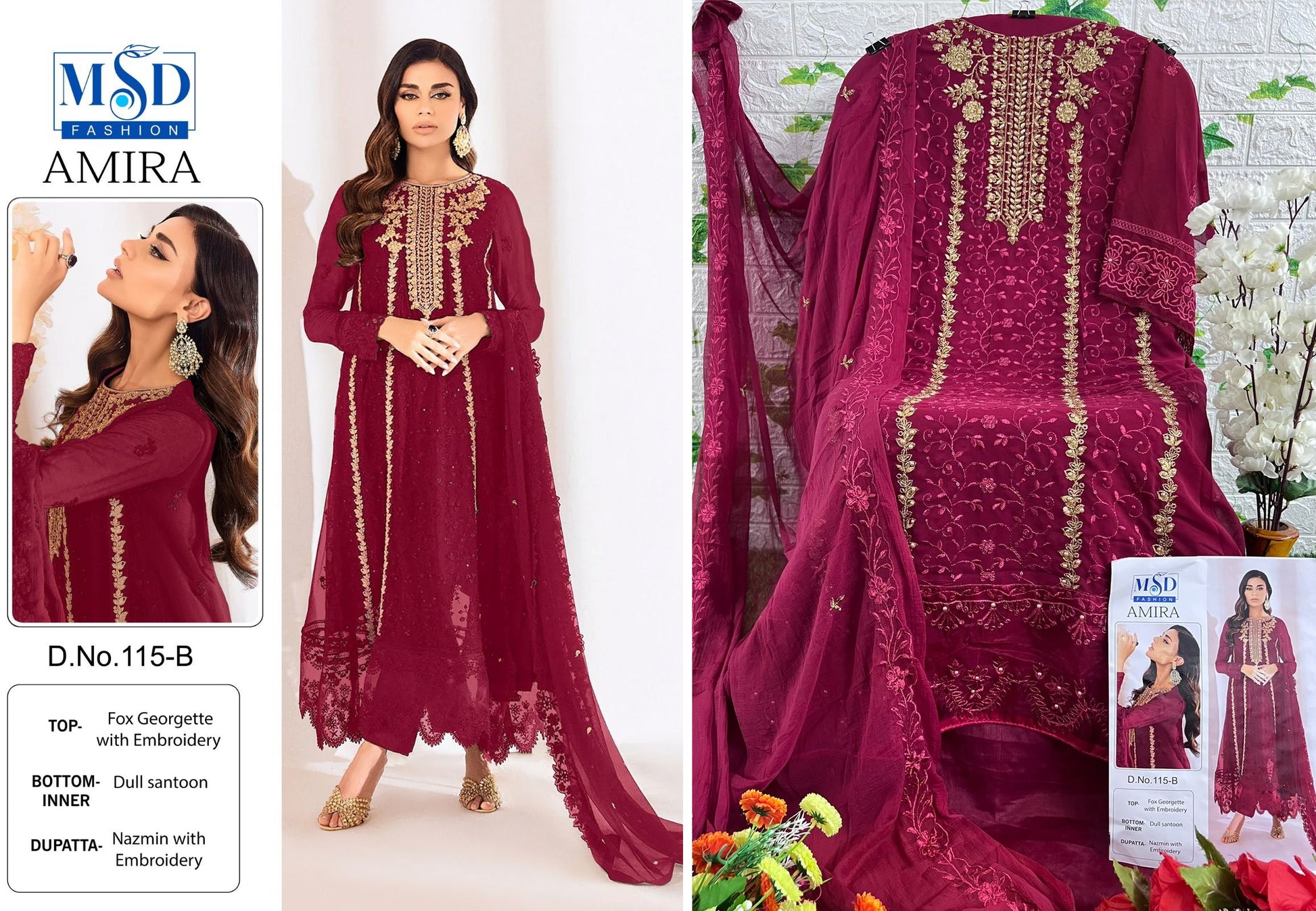 115B Msd Fashion Pakistani Salwar Suits