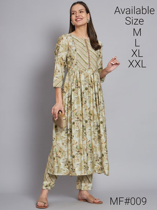 Mf009 Msm Kurti Pant Set