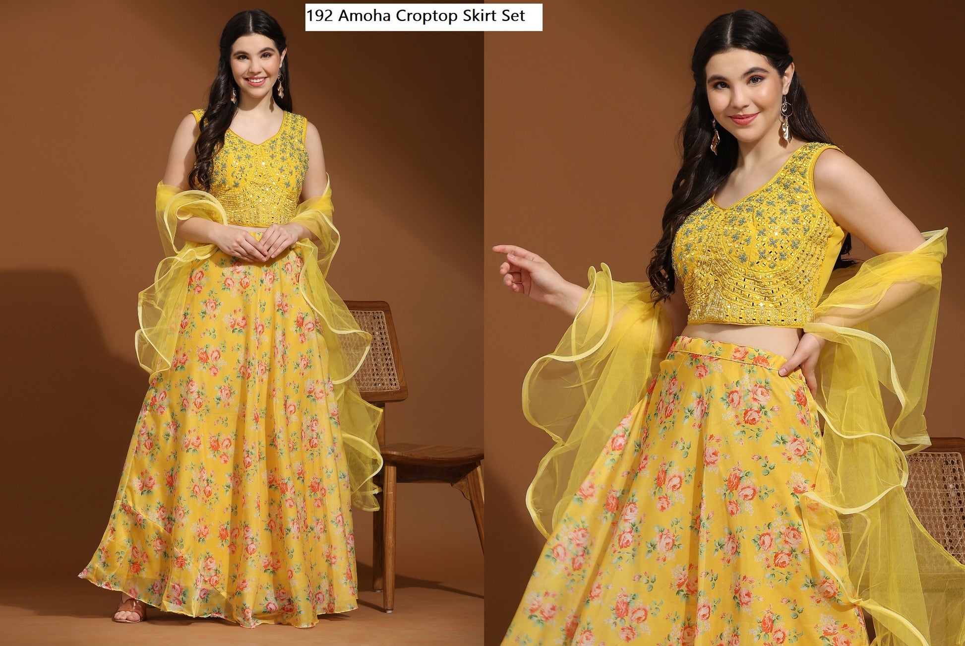 192 Amoha Croptop Skirt Set