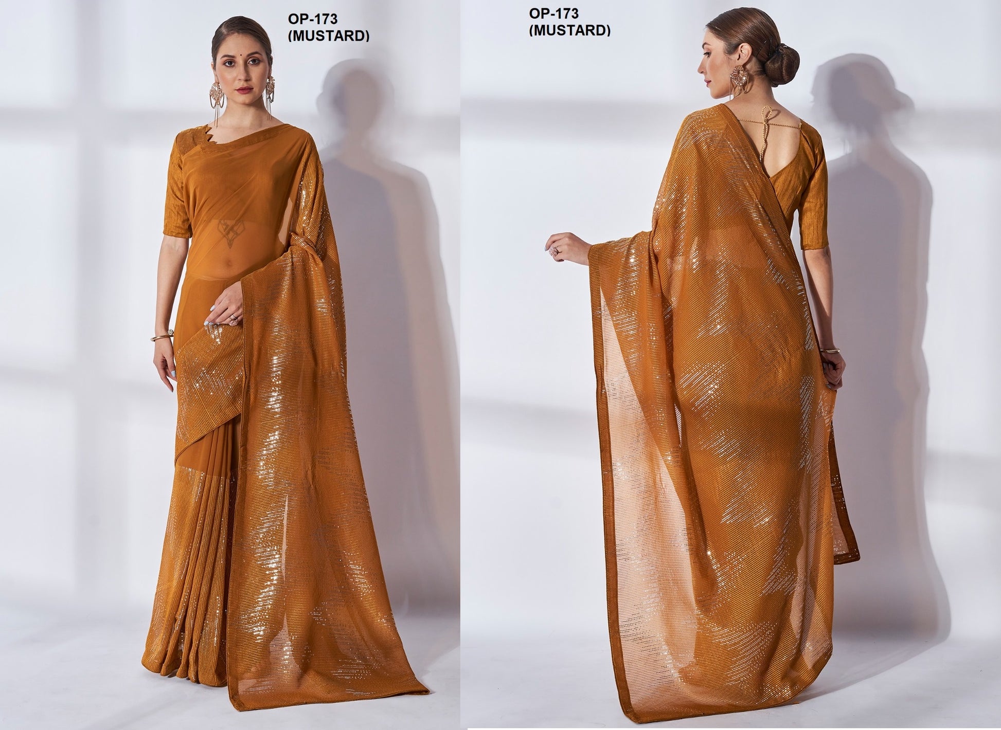 173 Mustard Laxminam Sarees