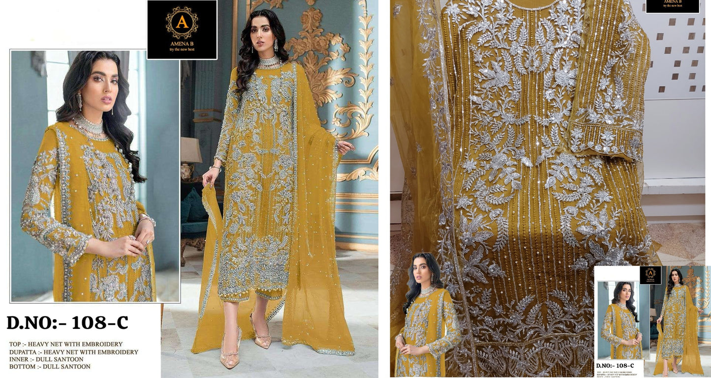 108C Amena B Pakistani Salwar Suits