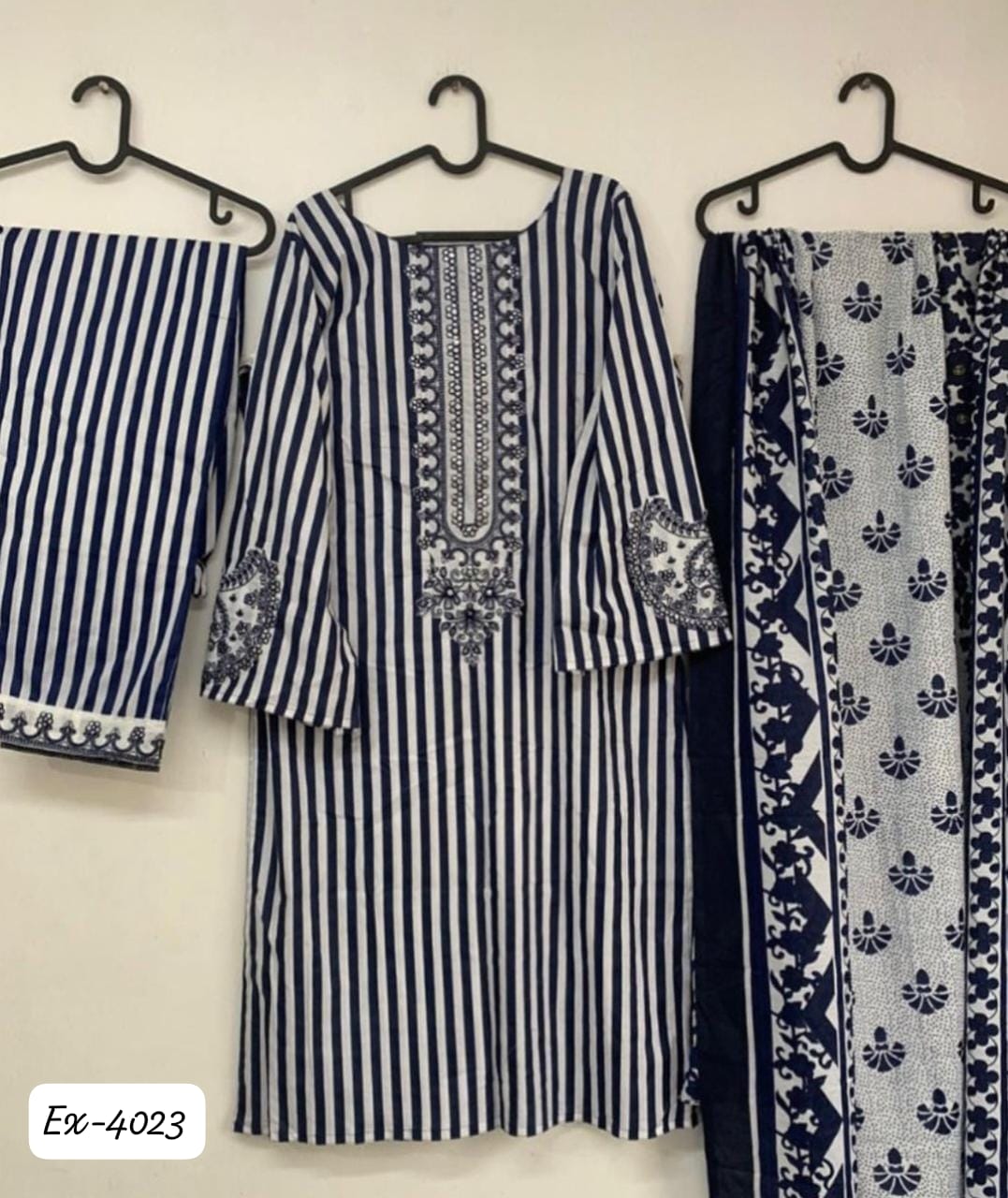 4023Blue Sapphire Pakistani Readymade Suits