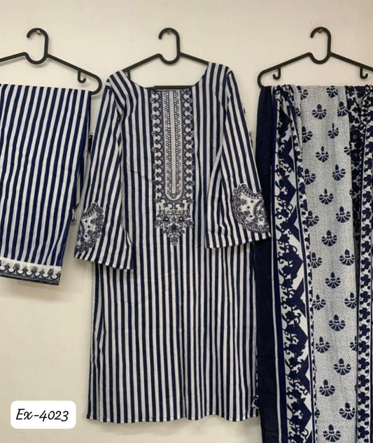 4023Blue Sapphire Pakistani Readymade Suits