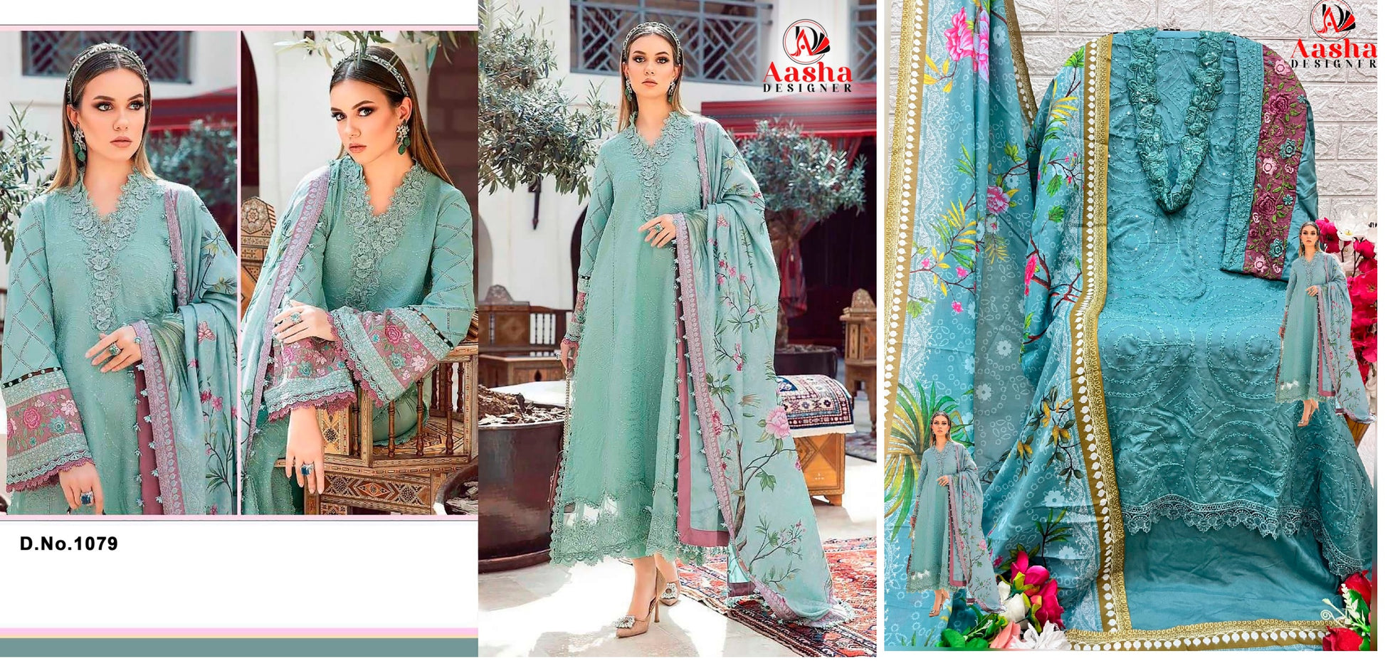 1079 Aasha Designer Pakistani Salwar Suits