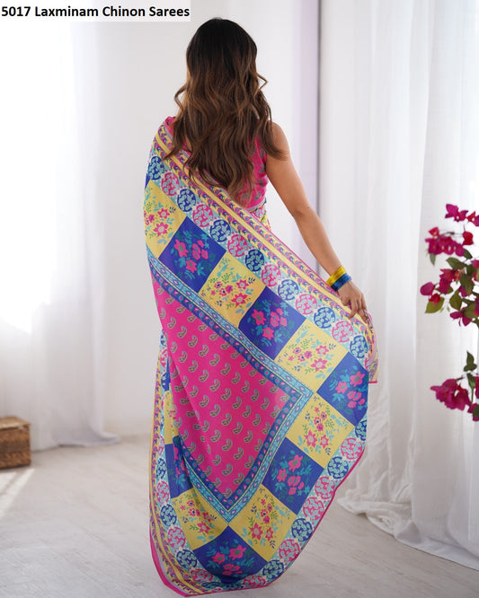 5017 Laxminam Chinon Sarees