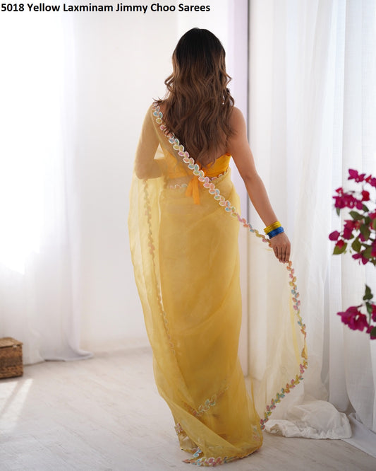 5018 Yellow Laxminam Jimmy Choo Sarees