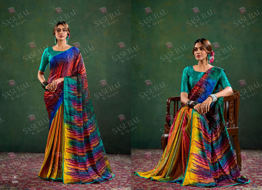 501 Sophia Sasural Jacqurad Sarees