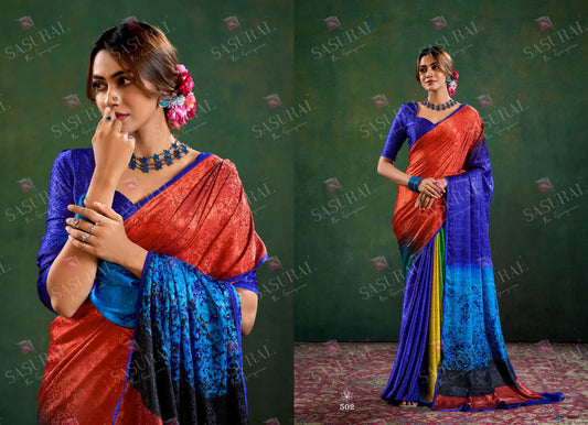 502 Sophia Sasural Jacqurad Sarees
