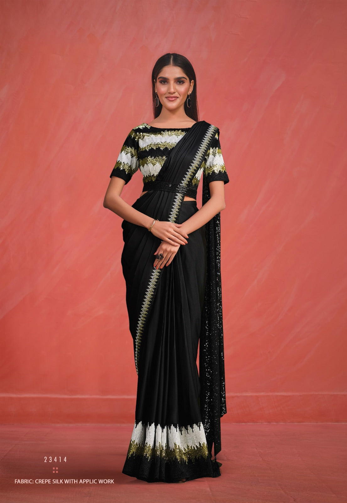 23414 Mohmanthan Mahotsav Ready To Wear Saree