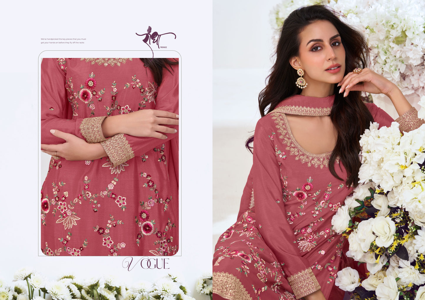 5034 Suhagan Radha Trendz Premium Chinon Readymade Suits