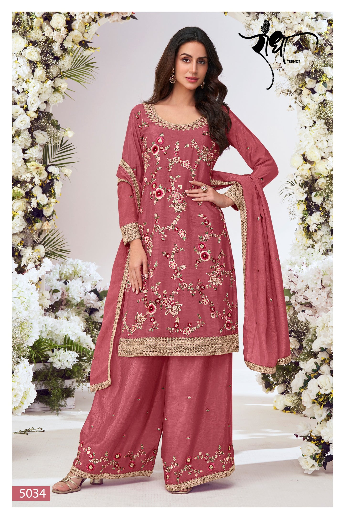 5034 Suhagan Radha Trendz Premium Chinon Readymade Suits