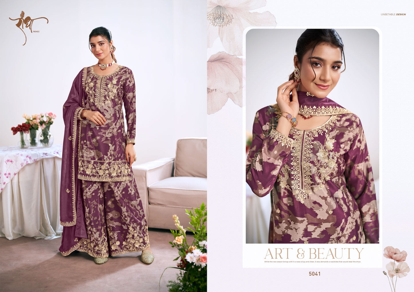5041 Zeel Radha Trendz Premium Chinon Readymade Suits