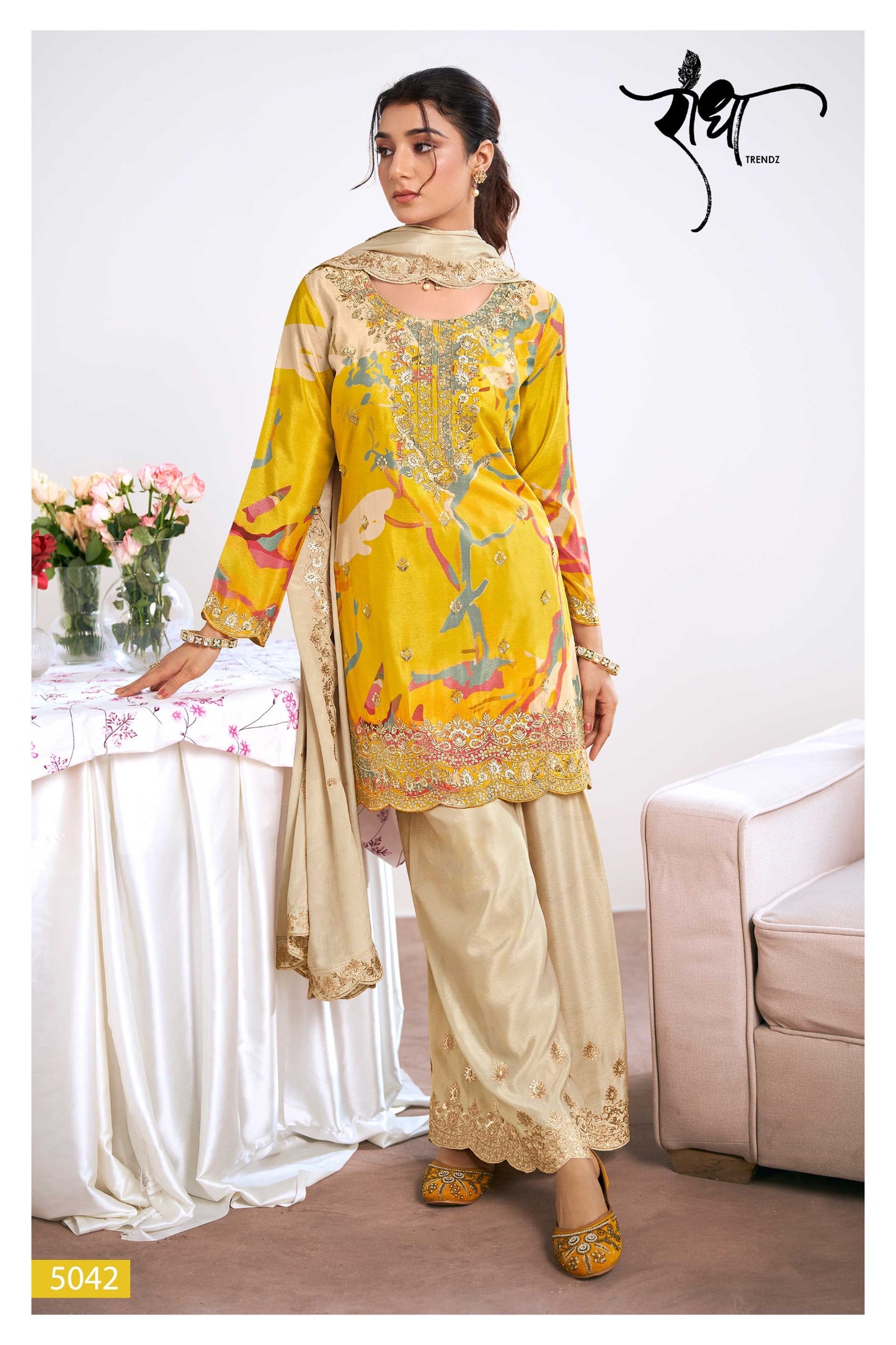 5042 Zeel Radha Trendz Premium Chinon Readymade Suits