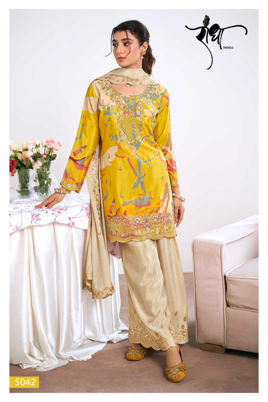 5042 Zeel Radha Trendz Premium Chinon Readymade Suits