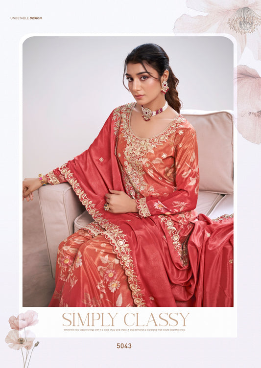 5043 Zeel Radha Trendz Premium Chinon Readymade Suits