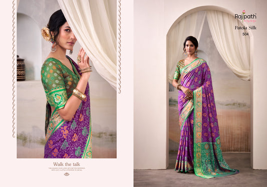 504 Airaavat Patola Rajpath Silk Sarees
