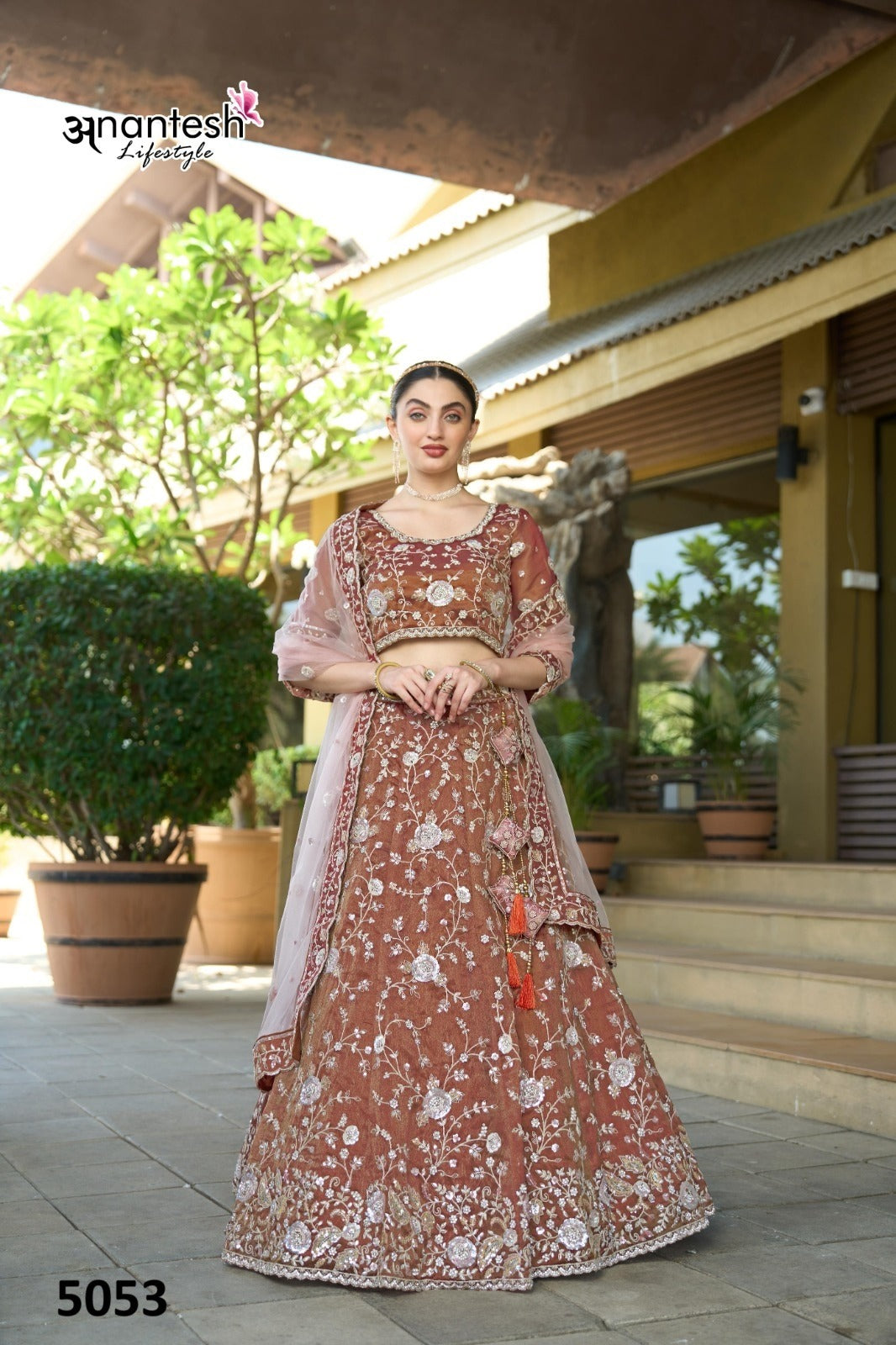 5053 Occasion Vol 13 2025 Anantesh Cosmos Tissue Lehenga Choli