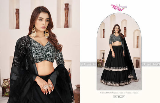 5066 Black Anchal Vol 2 Zeel Georgette Lehenga Choli