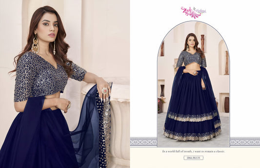 5066 Blue Anchal Vol 2 Zeel Georgette Lehenga Choli