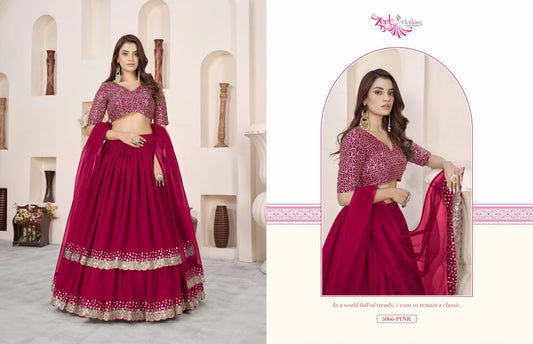 5066 Pink Anchal Vol 2 Zeel Georgette Lehenga Choli