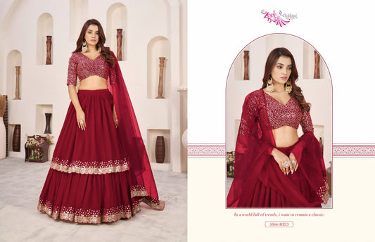 5066 Red Anchal Vol 2 Zeel Georgette Lehenga Choli