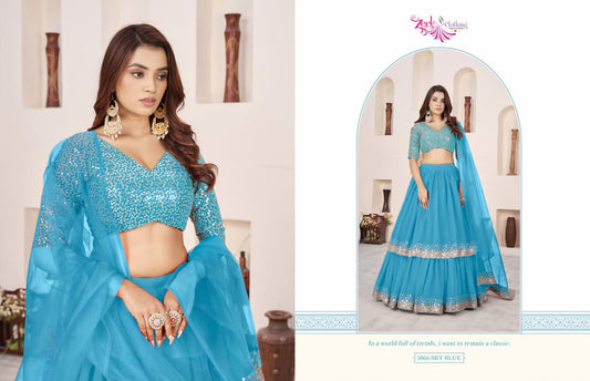 5066 Sky Blue Anchal Vol 2 Zeel Georgette Lehenga Choli