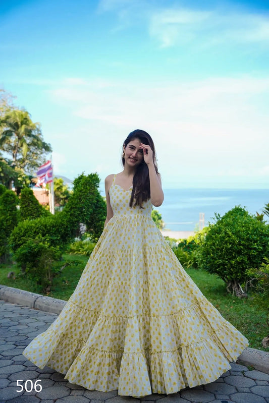 506 Clora Vol 5 Lucaya Digital Printed One Piece Gown