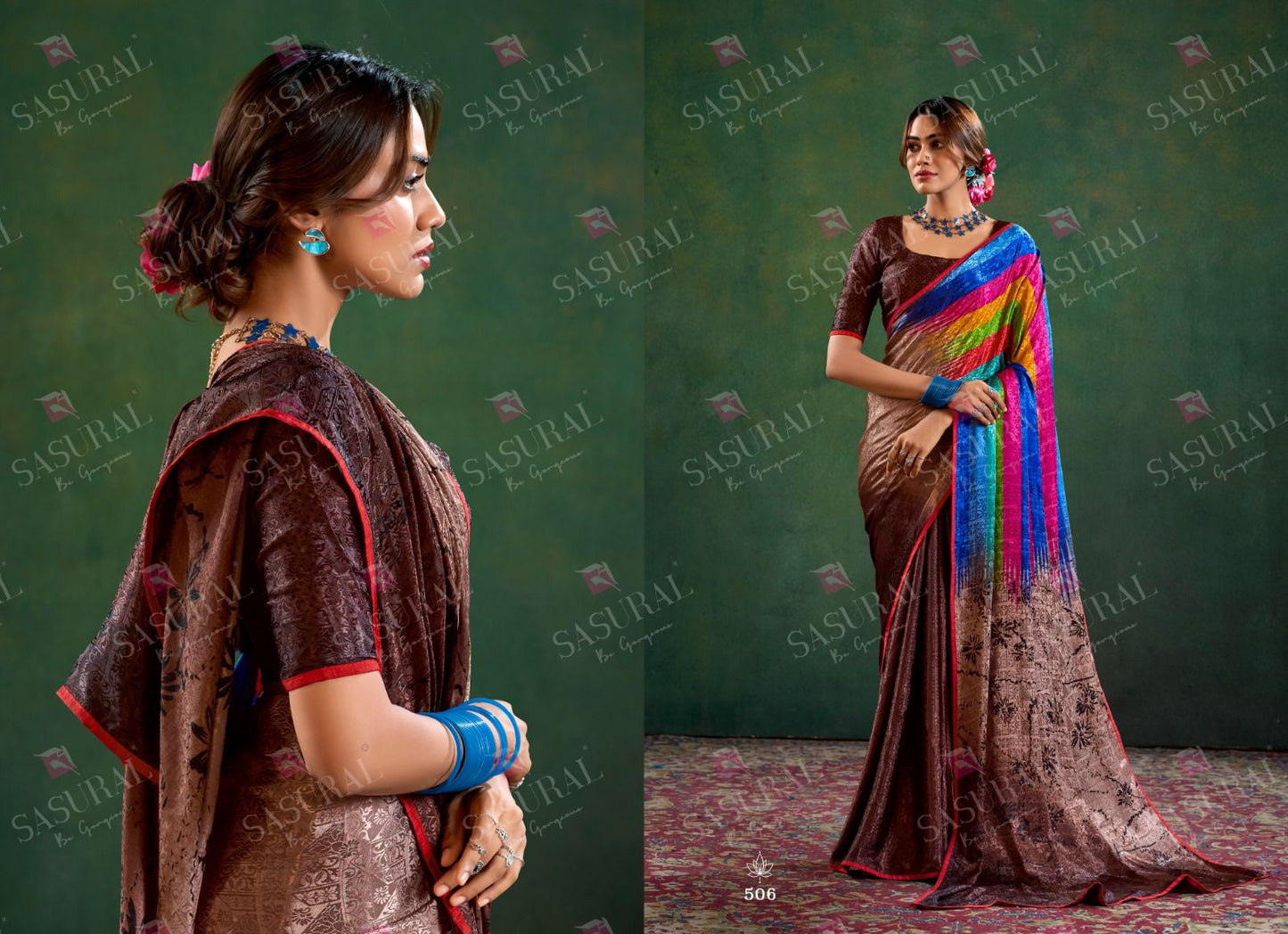 506 Sophia Sasural Jacqurad Sarees