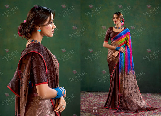 506 Sophia Sasural Jacqurad Sarees