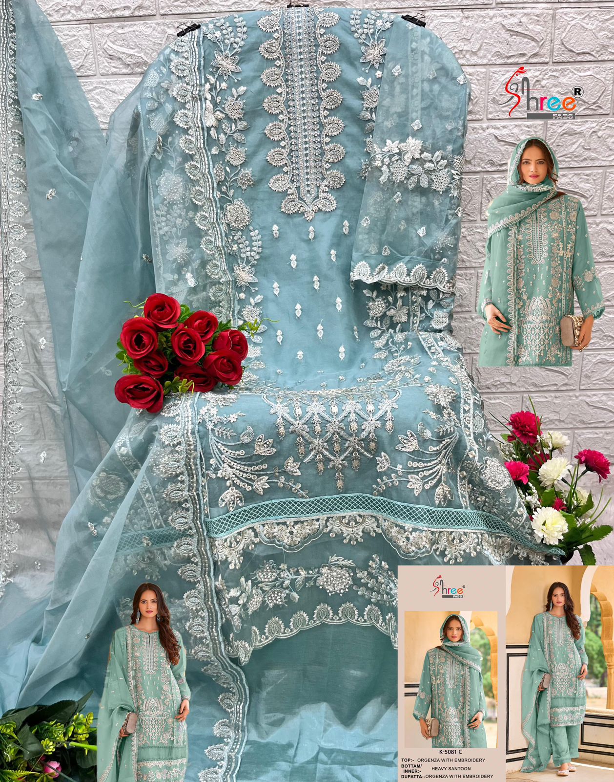 5081C Shree Fabs Embroidery Pakistani Salwar Suits