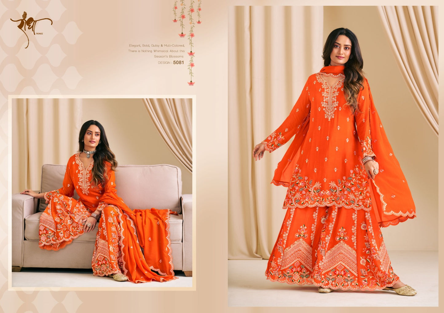 5081 Karwa Radha Trendz Premium Chinon Readymade Suits