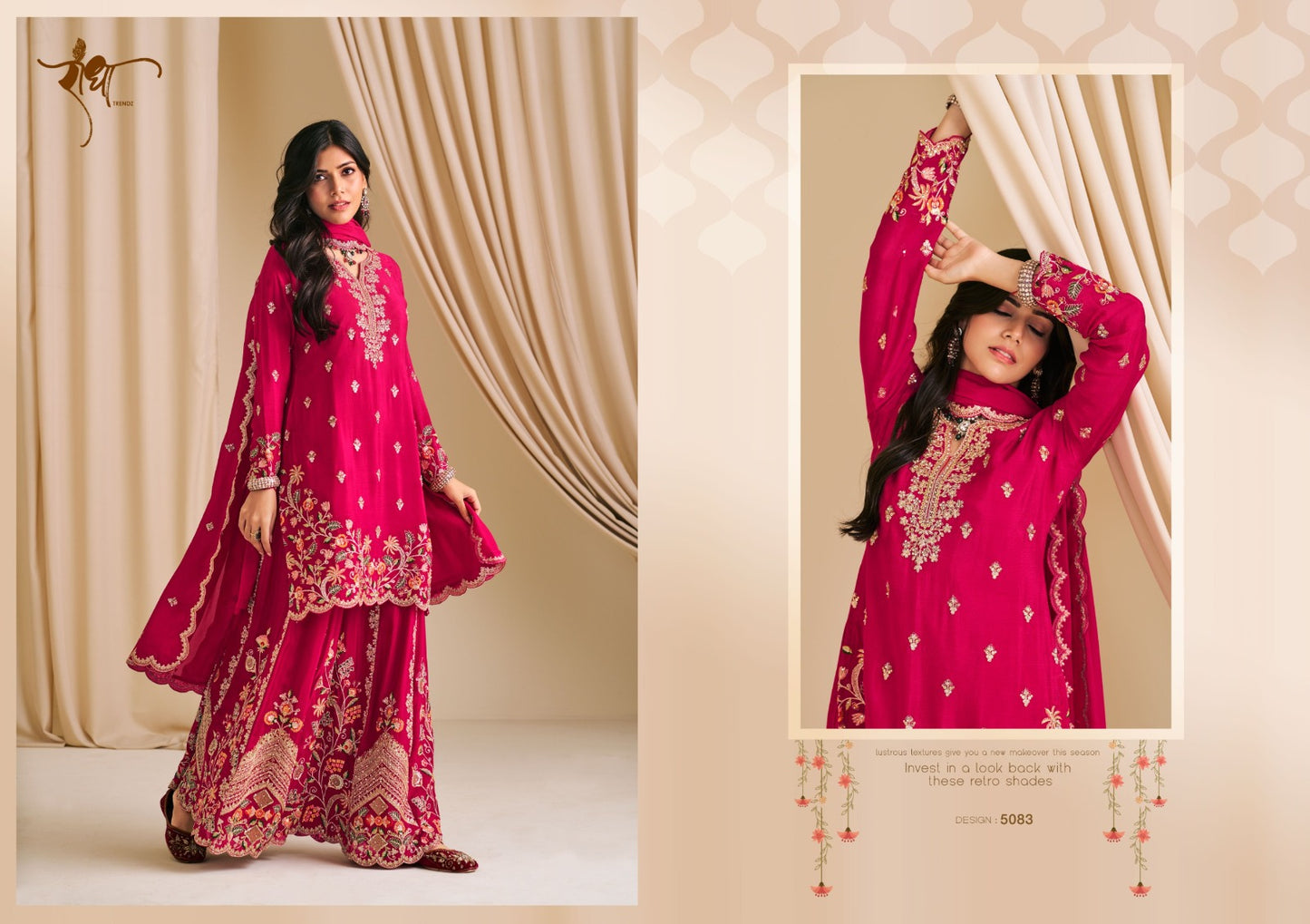 5083 Karwa Radha Trendz Premium Chinon Readymade Suits