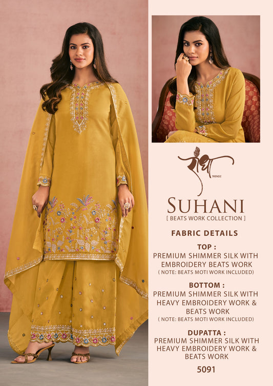 5091 Suhani Radha Trendz Simmer Silk Readymade Suits