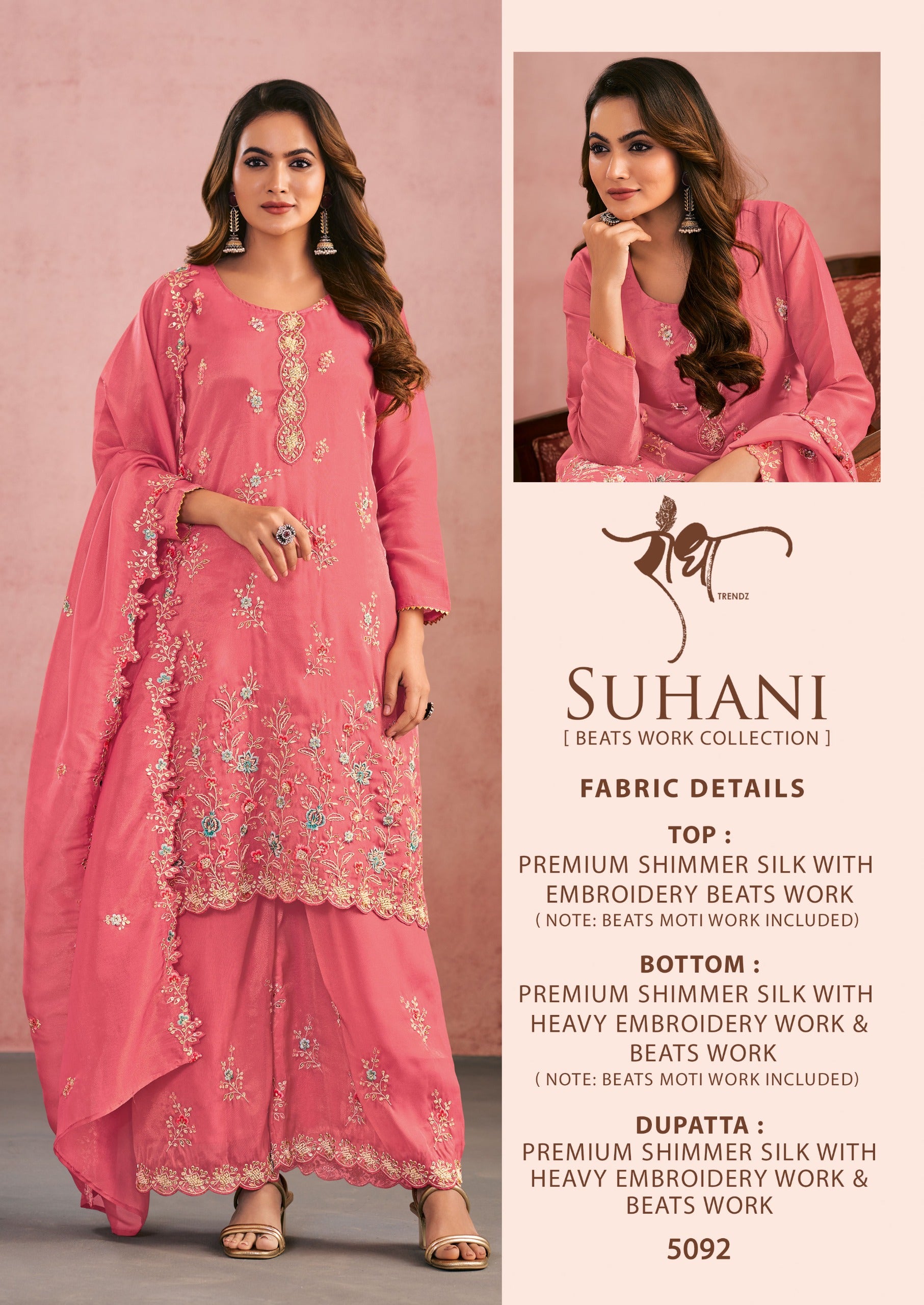5092 Suhani Radha Trendz Simmer Silk Readymade Suits